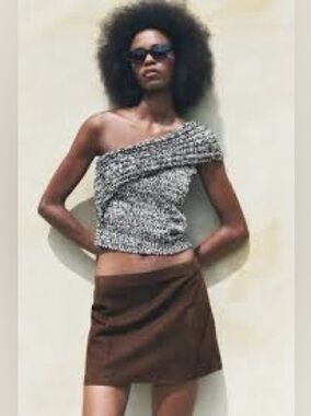 ZARA One Shoulder Knit